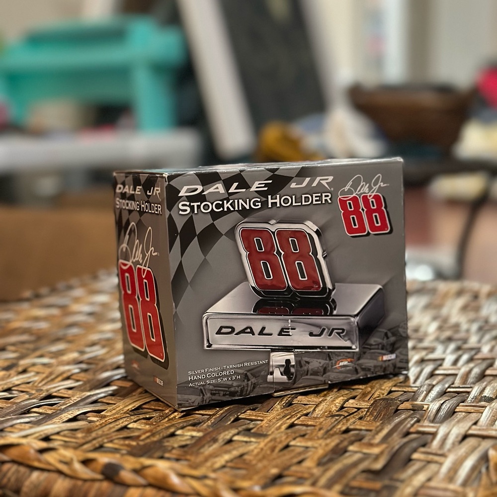 Nascar Dale Earnhardt Jr #88 Silver Finish Stocking Hanger